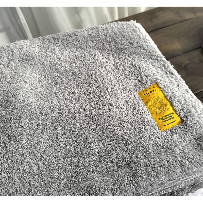 TRUE TOWEL Classic SUGOI Bath Towel, Luxury Imabari Towel (Gray)