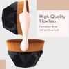 Foundation Makeup Brush For Self Tanner Flat Top Kabuki Hexagon