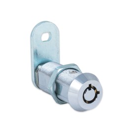 FJM Security 2400AXL-KA Tubular Cam Lock with 1-1/2" Cylinder and Chrome Finish, Keyed Alike