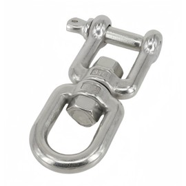 316 Stainless Steel 1/2"(M12) Eye x Jaw Swivel Anchor Swivel Clevis Double Shackle,1PCS