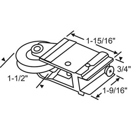 PGT Sliding Glass Door Roller – Premium Extruded Aluminum Body with 1-1/2" Precision Bearing Stainless Steel Wheel | Smooth Glide Patio Door Roller Replacement