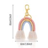 LiJuanWang Keyring, Rainbow Keyring, Rainbow Sky Boho Handmade, Tassel Bag