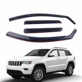 ZZDSNJ in-Channel Rain Guards 4-Piece Compatible with 2011-2021 Jeep Grand Cherokee Window Visors Side Window Deflectors Vent Visor Shield Shade