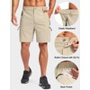 Pudolla Men's Hiking Cargo Shorts Lightweight 7" Travel Casual Shorts