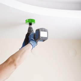 HLOFIZI 4-3/8 Inch Carbide Grit Hole Saw for 4 Inch Recessed Lights, Cutting Through Stucco, Ceiling Old Plaster, Drywall, Cement Board with 1-1/2" Depth, Up to 3X Longer Life