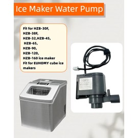 eosorssa AP1200, AC120V Commercial Large Flow Water Pump for Ice Makers, Compatible with HZB-30F, HZB-38F, HZB-32, HZB-45, HZB-65, HZB-90, HZB-120, HZB-160, 60Hz, 0.13A, Hmax 0.8m