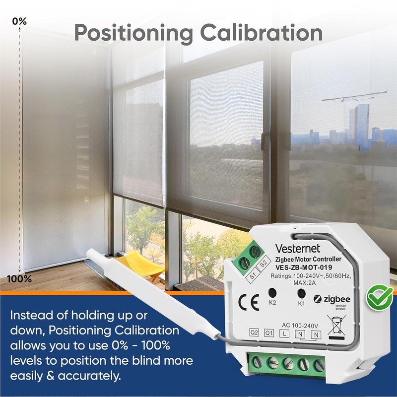 Vesternet Zigbee Motor Controller Module | Smart Home Control Blinds,