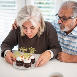 48 piezas de decoraciones para cupcakes de 50 cumpleaños, con purpurina Hello 50 cupcakes, 50 fabulosas 50 púas para decoraciones de pasteles para feliz cumpleaños 50, boda, aniversario, fiesta, decoración de pasteles, color dorado