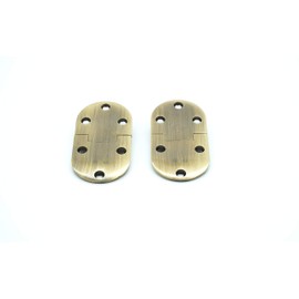 Butler Tray Hinge, 2 7/8" X 1 1/2" Solid Brass, Antique Finish, 2 Hinges