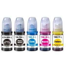 Epson Compatible KETA-5CL TAK-4CL Kendama Taketombow Epson Compatible Ink KEN-MB + TAK-4CL 5 Color Pack (MB/PB/C/M/Y) KEN TAK Compatible Ink Bottle EW-M752T EW-M752T1 EW-M752TB EW-M754TW EW-M754TB Large Capacity Package by starink