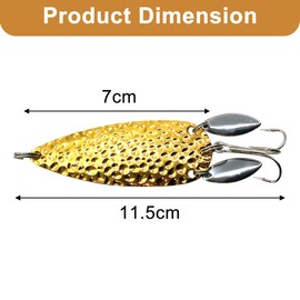 Effektiver Goldener Köder mit Zwei Rotierenden Blättern – Metall Angelköder Doppel Rotierende Harte Künstliche Köder zum Blinker Angeln – Ideal für Predatorfische wie Hecht und Barsch.