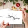 Happy Holidays – White Blank Fold Over Greetings Cards &