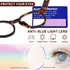 ZESAKER Reading Glasses for Women Men, Retro Round Frame Blue