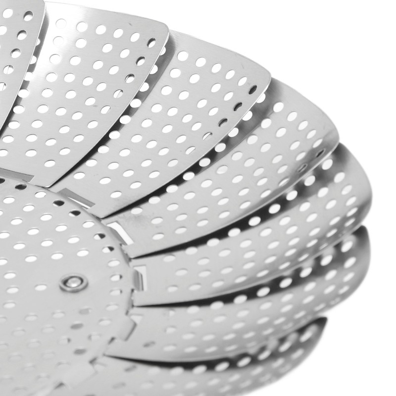 Foldable Vegetable Steam Basket No Warping 304 Stainless Steel Folding