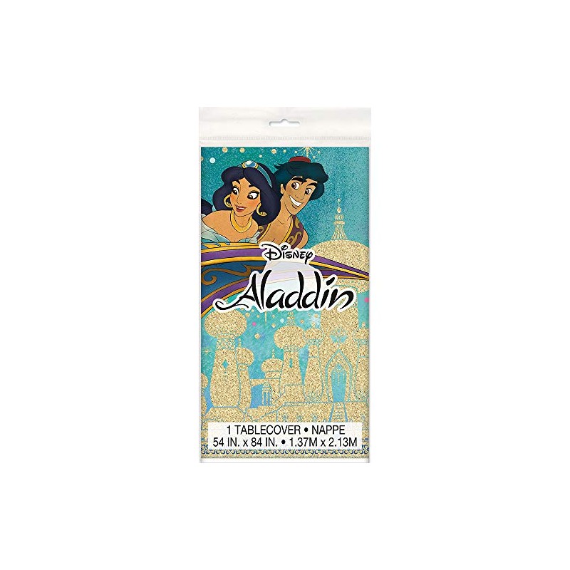 Unique Aladdin Plastic Tablecloth, 84" X 54"