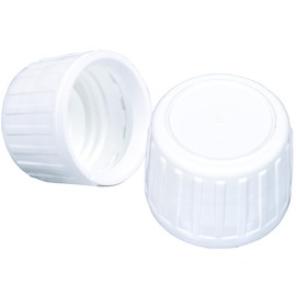 Aromhuset 20 x White 28mm Food Grade Tamper Proof HD PE Plastic PP28 Screw Caps with EPE200 Gasket