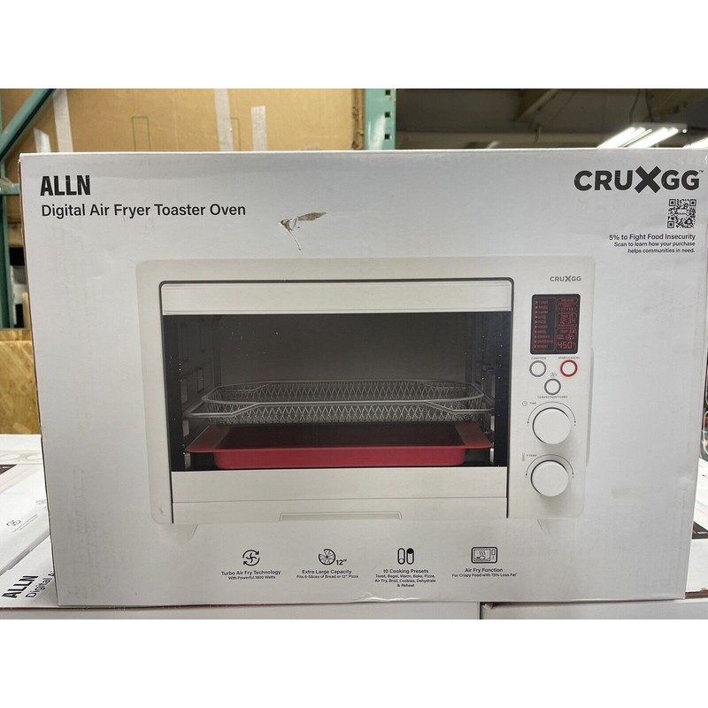 CRUXGG 6 Slice Digital 10-in-1 Toaster Oven with Air Fry