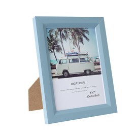PSLXZXK 5x7 Picture Frame Set of 4 Photo Frame with HD Plexiglass for Wall Decor or Tabletop Display,Light Blue