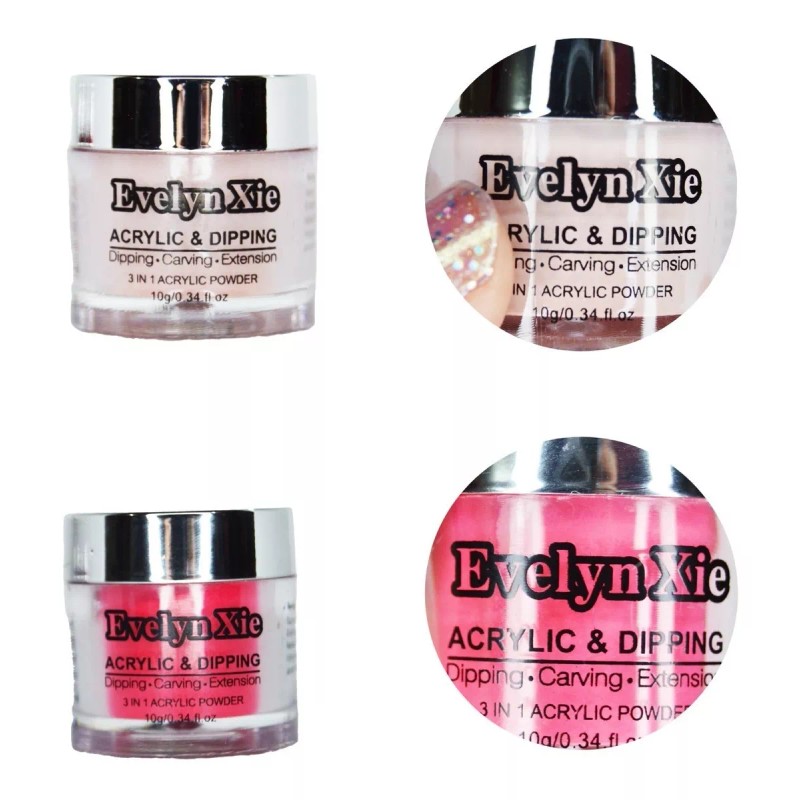 Evelyn Xie 12 Polvo Acrilico, Inmersion, Escultura, Uñas Arte Manicure