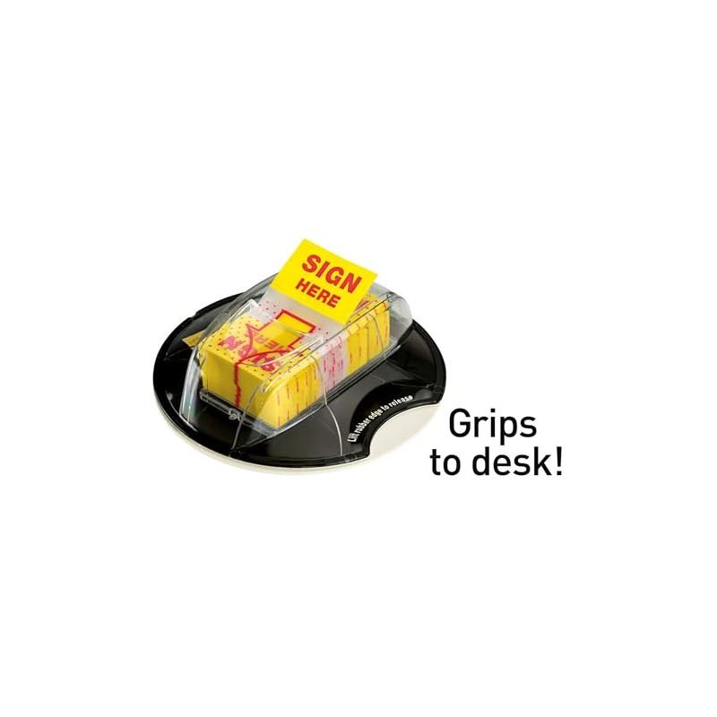 Post-it Flags, "Sign Here", Yellow, 1-Inch Wide, 200/Dispenser (680-HVSH)