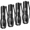 4 Pack Tactical Flashlights, 2000 Lumens LED Flashlight with Zoomable,Waterproof,