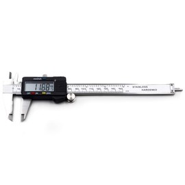 Oudtinz Electronic Digital Caliper Stainless Steel Body with Large LCD Screen | 0-6 Inches | Inch/Fractions/Millimeter Conversion