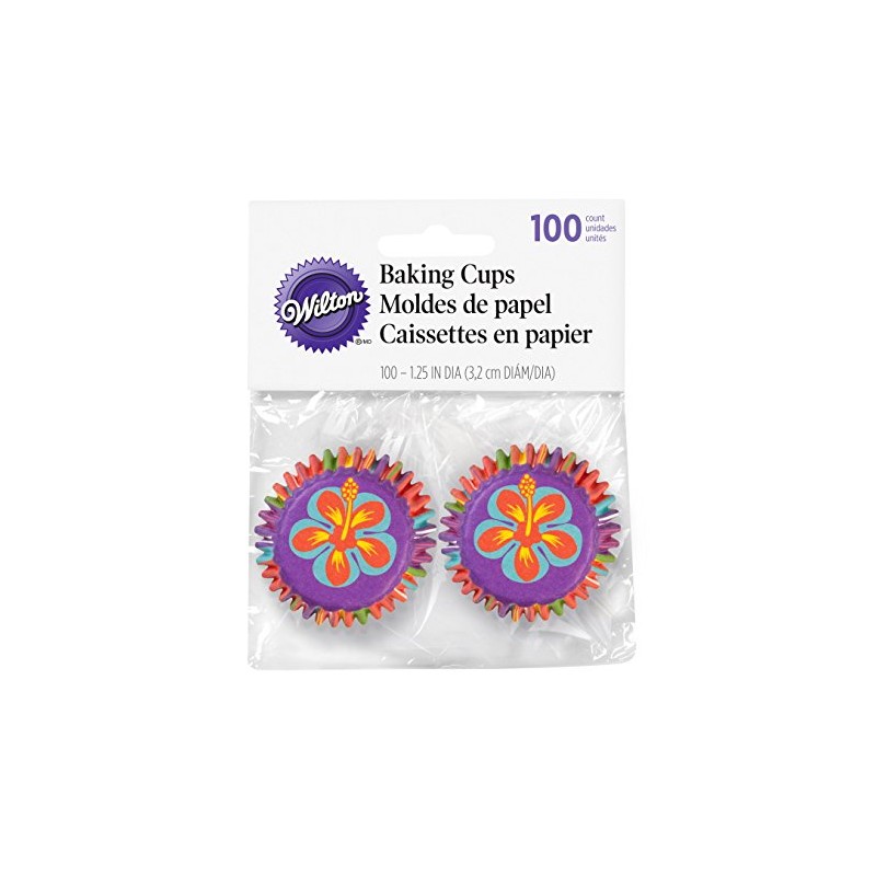 Wilton tazas de hornear, Mini, verano hibisco, 100-Pack