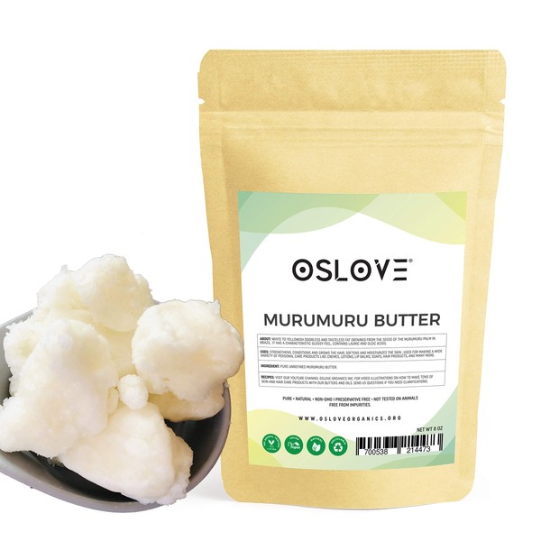 Pure, Natural and Unrefined Murumuru Butter 8oz by Oslove Organics