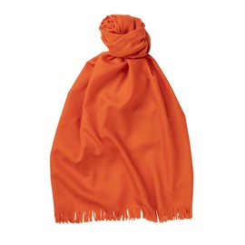 Glen Isla 100% Merino Wool Summer Lightweight Scarf/Shawl - Orange | Made In Scotland