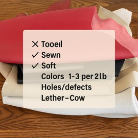 3 lbs Genuine Full & Top Grain Leather Scraps – Mixed Earth Tones – Soft, Flexible Upholstery Remnants for Crafting, Wallets, Keychains, Journal Covers, and More. Colors Vary by Bag