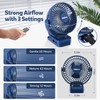 Clip on Fan 65 Hours Portable Desk Fan Rechargeable with