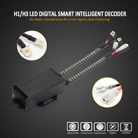 D-Lumina H1 H3 Anti Flicker LED Canbus Decoder, Resistor Decoders Error Free, Computer Warning Canceller Capacitors Wiring Harness, Pack of 2