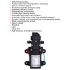 12V Water Pressure Diaphragm Pump 60W Self Priming Booster Sprayer