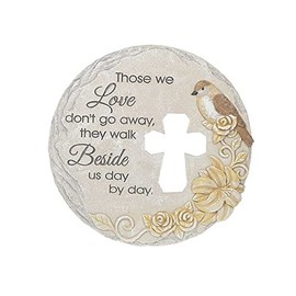 Ganz Those We Love Don't Go Away, They Walk Beside Us Day by Day Memorial Stepping Stone, 11-inch Diameter