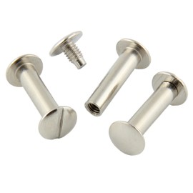 Binding Screws, Brass-Plated or Nickel-Plated Various Sizes, 20, 50, 100 or 1000 Pieces