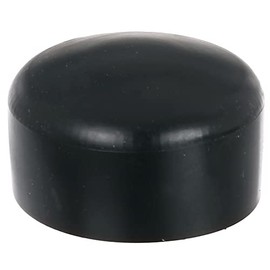 Alberts 654627 Post Cap for Round Metal Posts, Plastic, Black, for Post Diameter 60 mm