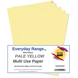 DALTON MANOR Paper Pale Yellow A4 80gsm Pack 100