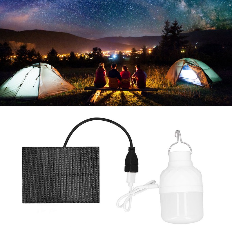 Solar Powered LED Bulb 40W 5000K 1500lm Portable LED Light