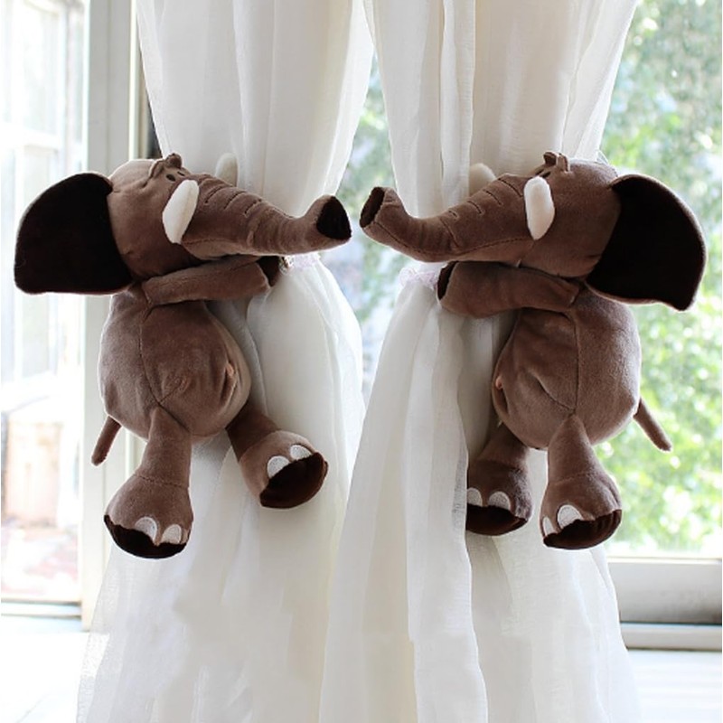 Decorative Curtain Tiebacks Elastic Fasterner Cartoon Animated Figure Curtain Holdbacks