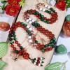 Ayriwoyi Red Beaded Necklace 108 Mala Beads Necklace Meditation Necklace