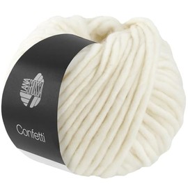 LANA GROSSA Confetti Finger Thick Merino Wick Yarn with Speckle Print, Hand Knitting Yarn Made of 100% Virgin Wool (Merino), 100 g Wool for Knitting and Crocheting, 50 m Yarn