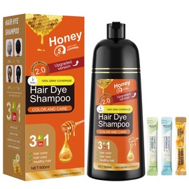 ZENITHGLO Chestnut Brown Hair Dye Shampoo 3 in 1 for Women & Men 100% Gray Hair Coverage - Herbal Ingredients Natural Plant Hair Color - Hair Dye in Minutes 17.6 Fl Oz