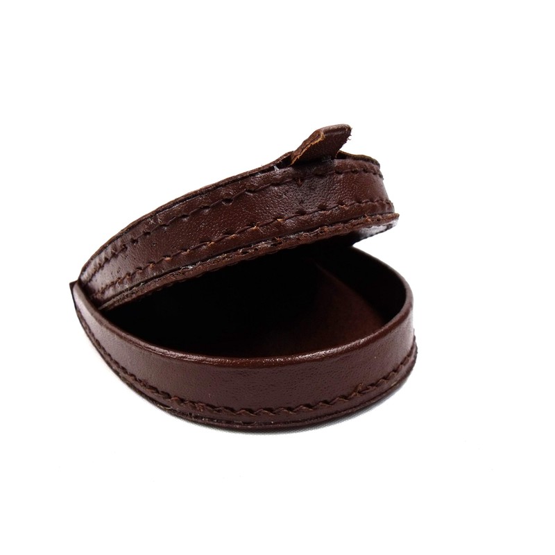 Mens Real Leather Coin Tray Purse LARGE 8cm x 9cm