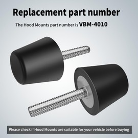 Hood Mount Pair Replaces VBM-4010 for Kenworth T300/T400/T600/T800,