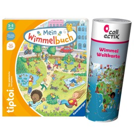 Ravensburger tiptoi® My Big Hidden Object Book + Children's Hidden World Map - Countries, Animals, Continents