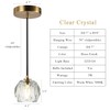 Zeetiana Modern Crystal Chandelier 1-Light, Single Brass Hanging Light Fixtures,