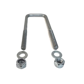 U Bolt Square M8 Thread 60mm Inner Width x 100mm Length with Hex Nuts and Washers (1)