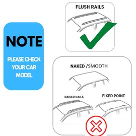 Roof Rack Cross Bars fit for Hyundai Santa Fe Sport 2013-2018 (with Flush roof Rails) Cargo Luggage Kayak Canoe Bike Snowboard Skiboard