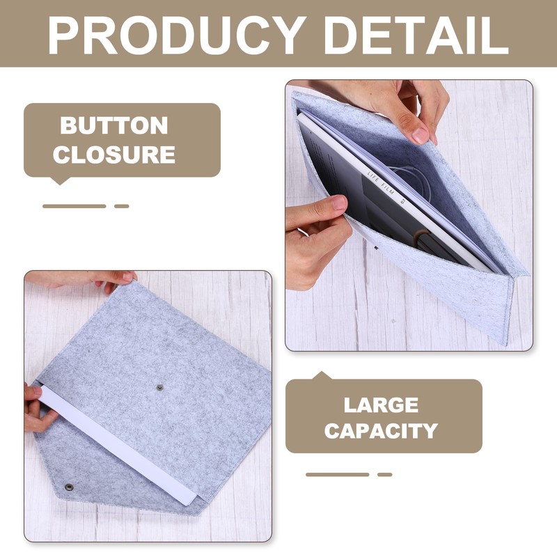 sourcing map 2 Pcs Felt File Folders, A4 Envelope Folder