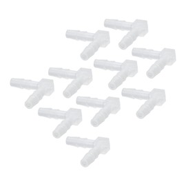 10Pcs Elbow Hose Barb Plastic Fitting Elbow Hose Barb Plastic Fitting 90 Degree Elbow Hose Barb Plastic Equal Barbed Joint (8mm) 90 Degree Hose Elbow